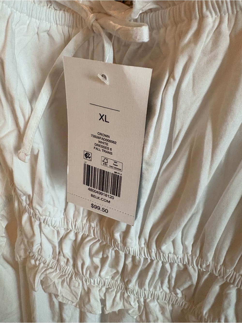 White Embroidered Maxi Dress - Women (with pockets) - Picture 8 of 8